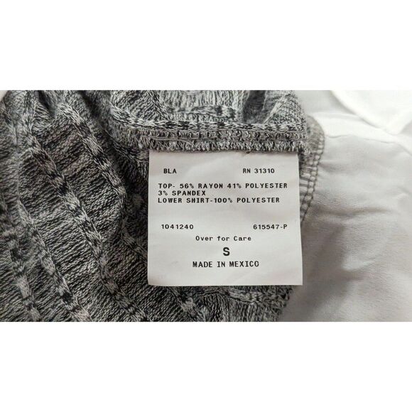 BCX Womens Size Small Gray Heather Long Sleeve Round Neck Pullover Blouse Top - Picture 8 of 10